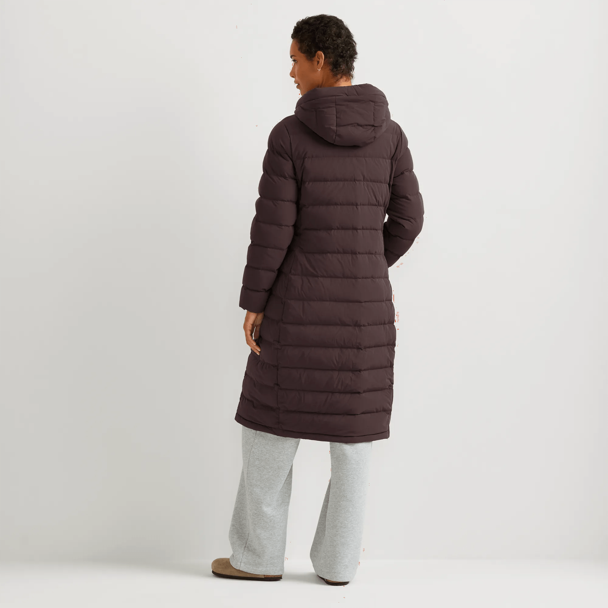 Women's EB Stretch Down Hooded Duffle Coat - Image 2