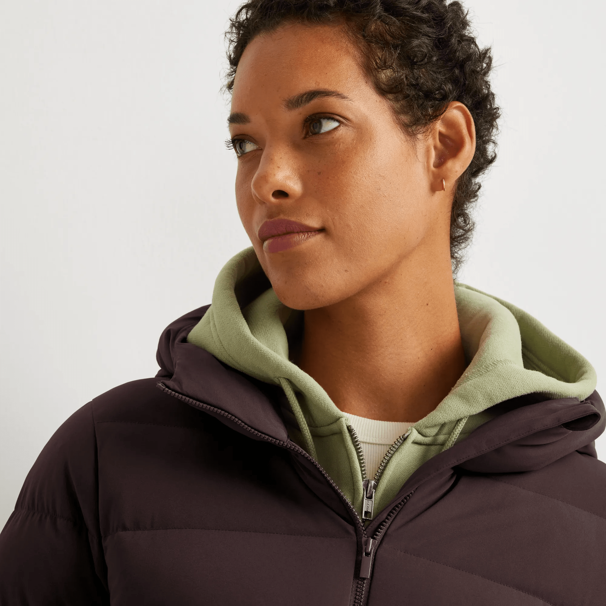 Women's EB Stretch Down Hooded Duffle Coat - Image 3