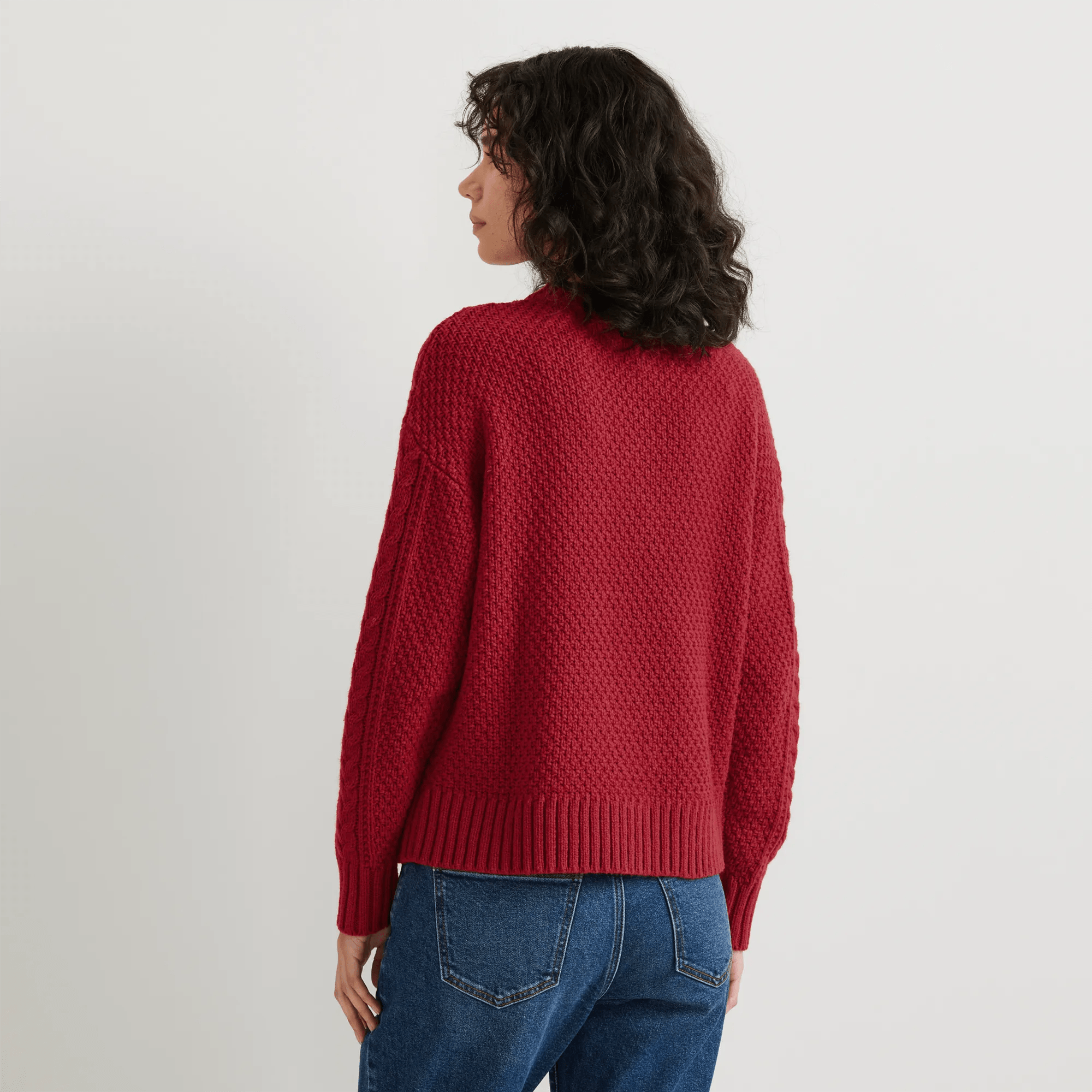 Women's Premium Heritage Cable Crew Sweater - Image 2