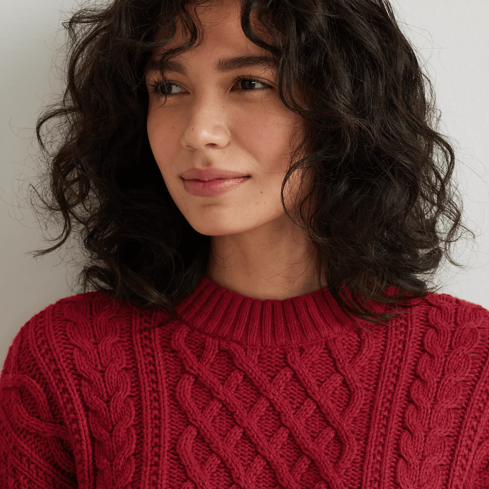Women's Premium Heritage Cable Crew Sweater - Image 3