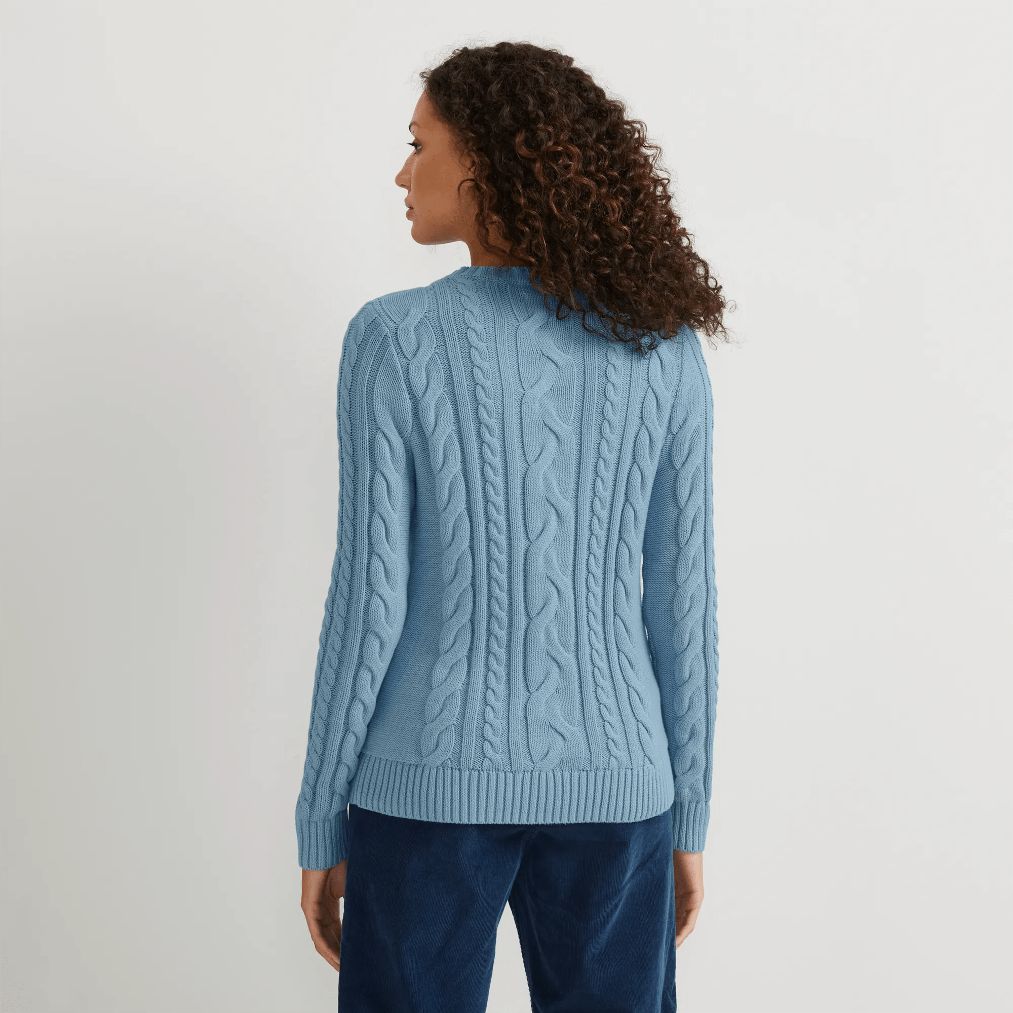 Women's Classic Cable Crew Sweater - Image 2