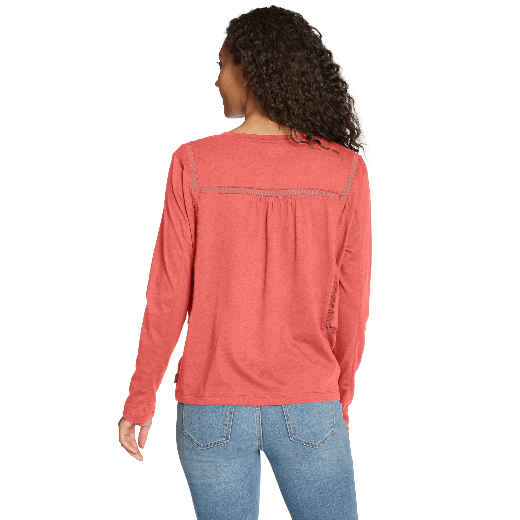 Women's Gate Check 3/4-Sleeve Notch-Neck Taped T-Shirt - Image 2