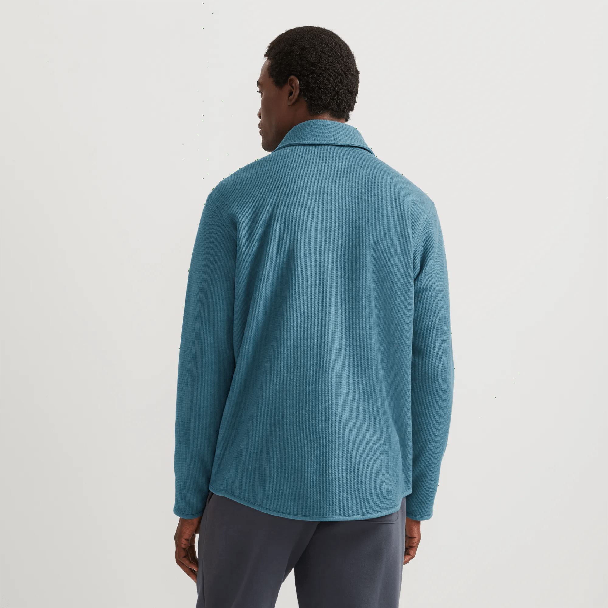Men's Faux Shearling-Lined Thermal Shirt - Image 2