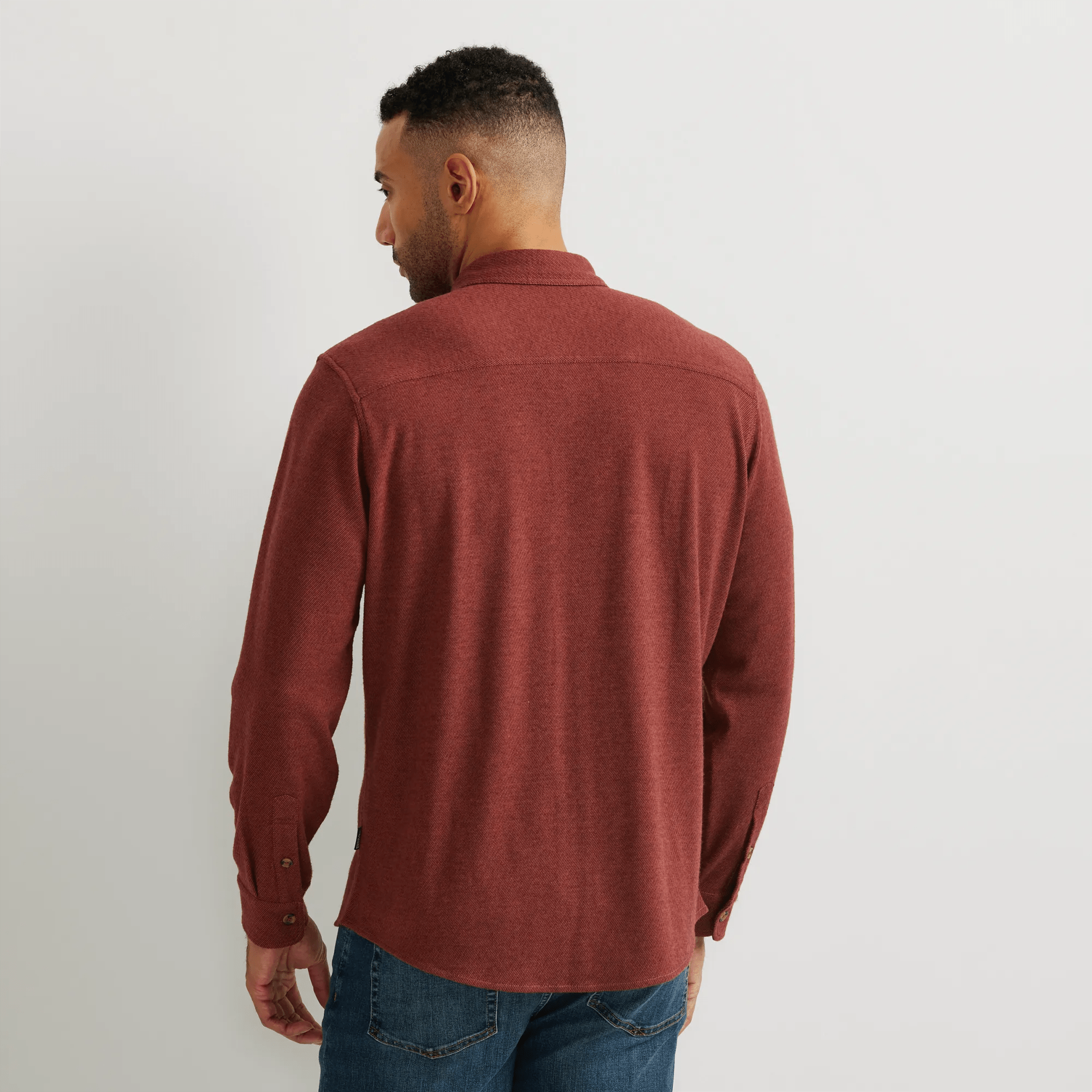 Men's Soft Knit Button Down Shirt - Image 2