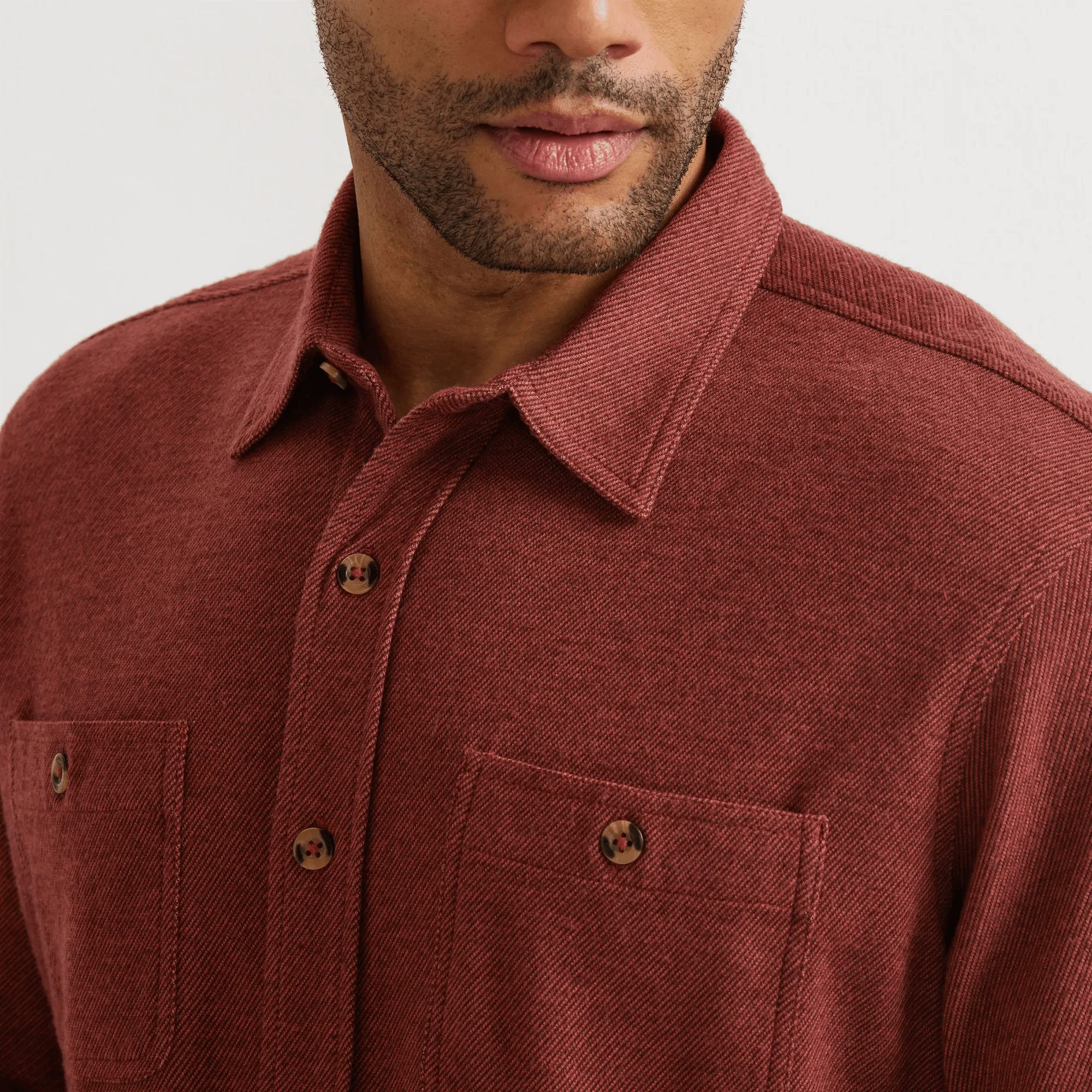Men's Soft Knit Button Down Shirt - Image 3