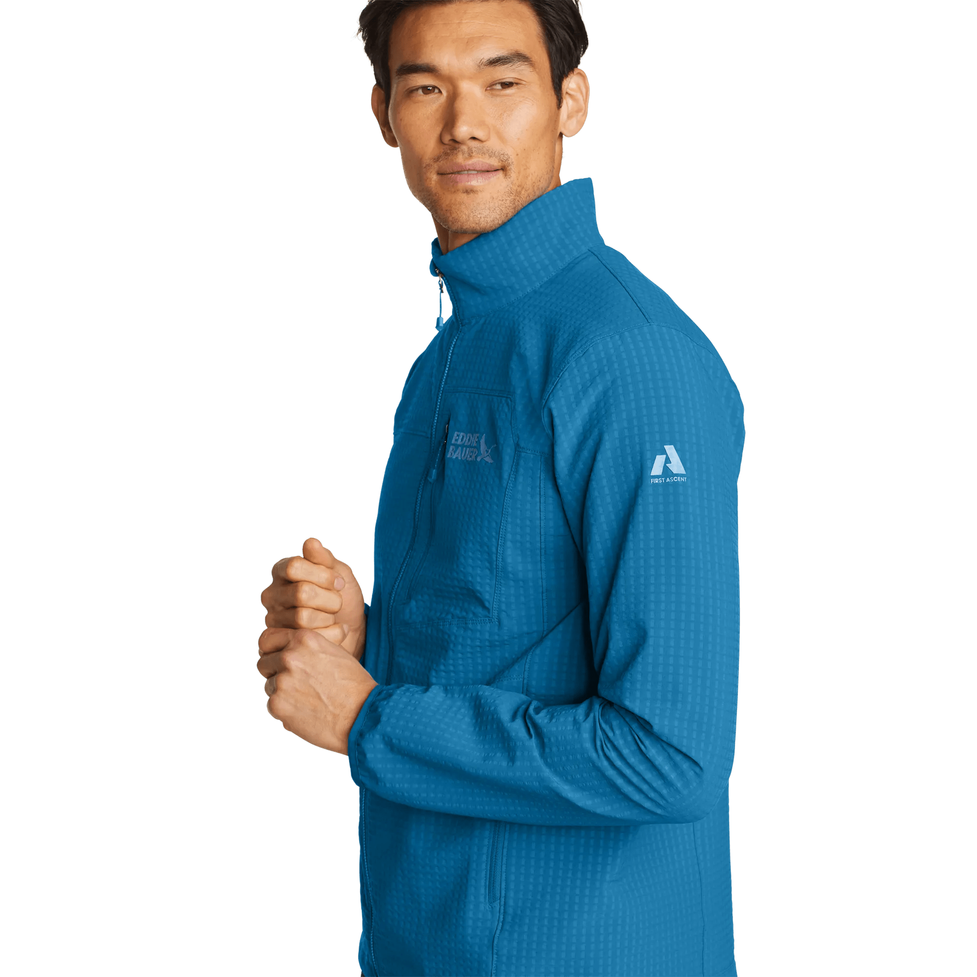 Men's Sandstone Grid Shell Jacket - Image 3