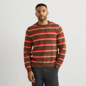 Men's Classic Roll Neck Sweater - Stripe
