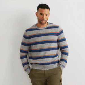 Men's Signature Roll Neck Sweater - Stripe