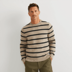 Men's Signature Roll Neck Sweater - Stripe