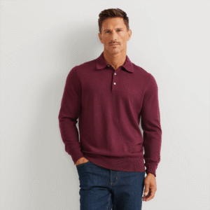 Men's Signature Merino Wool Polo Sweater