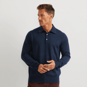 Men's Signature Merino Wool Polo Sweater