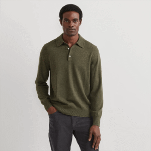 Men's Signature Merino Wool Polo Sweater