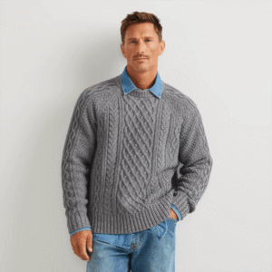 Men's Premium Heritage Cable Crew Sweater