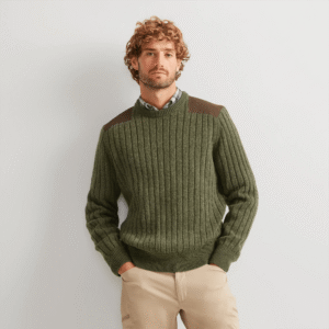 Men's Patch Crewneck Sweater