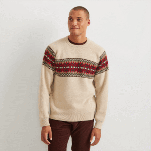 Men's Signature Fair Isle Crewneck Sweater - Stripe