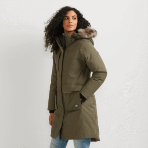 Women's Superior Down Waterproof Hooded Stadium Coat