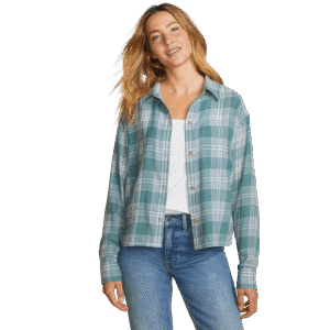 Women's High Tide Long-Sleeve Cropped Flannel