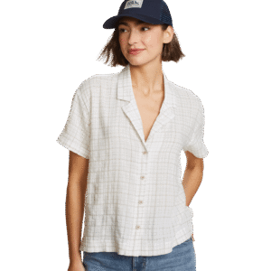 Women's High Tide Short-Sleeve Cropped Flannel
