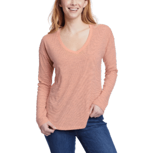 Women's Sunwashed Striped V-Neck T-Shirt