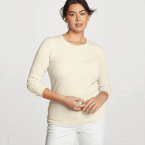 Women's Essentials Ribbed Crew Long-Sleeve Shirt