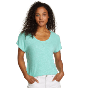 Women's Revive Ribbed Scoop-Neck T-Shirt
