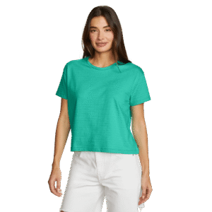 Women's Jacquard Ripple Short-Sleeve Crew