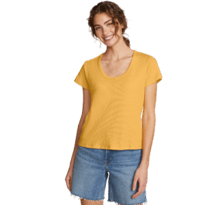 Women's Seaside Ribbed Scoop Neck T-Shirt