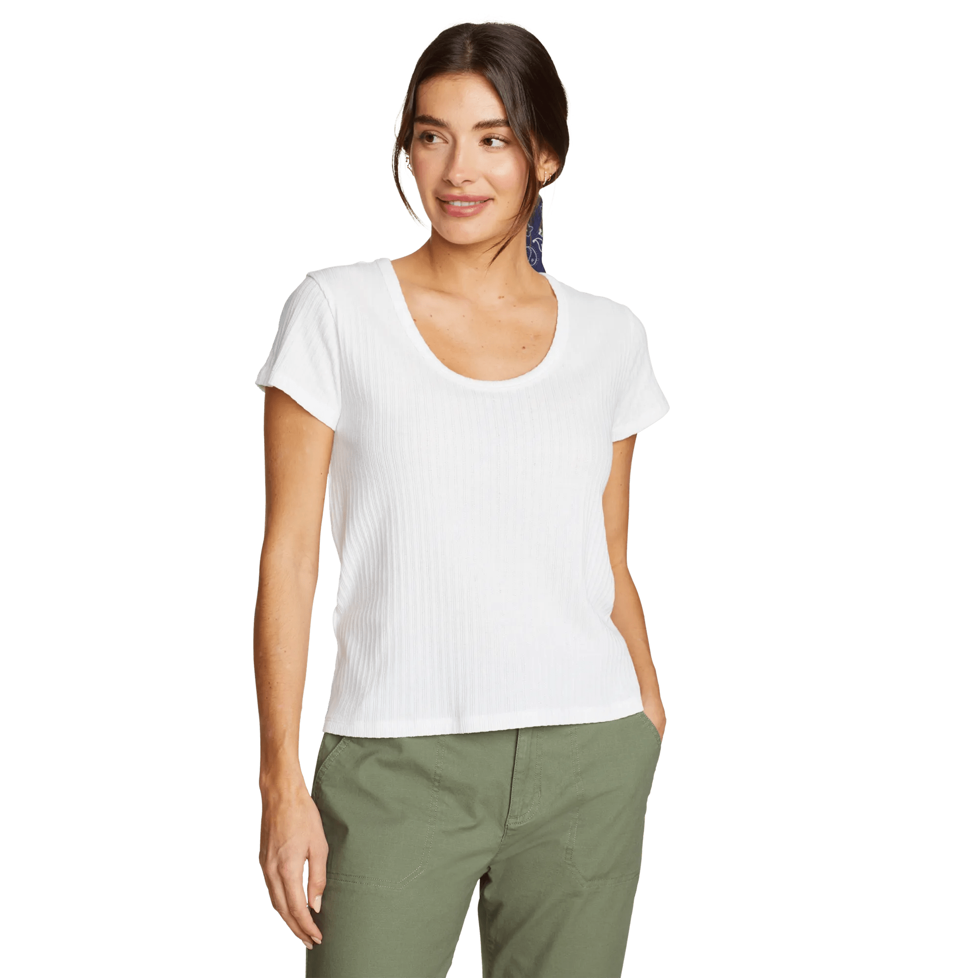 Women's Seaside Ribbed Scoop Neck T-Shirt