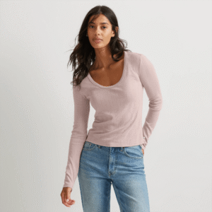 Women's Perfect Pointelle Long-Sleeve Shirt