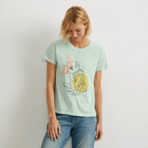 Women's Graphic T-Shirt - Emb Floral