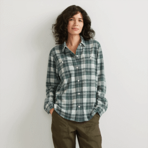 Women's Soft Knit Button-Down Shirt