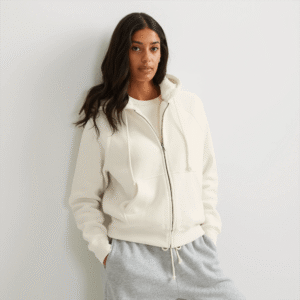 Women's Vintage Soft Faux Shearling-Lined Full-Zip Hoodie