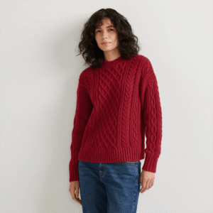 Women's Premium Heritage Cable Crew Sweater