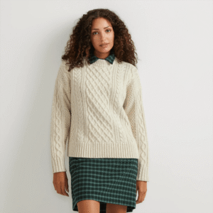 Women's Premium Heritage Cable Crew Sweater