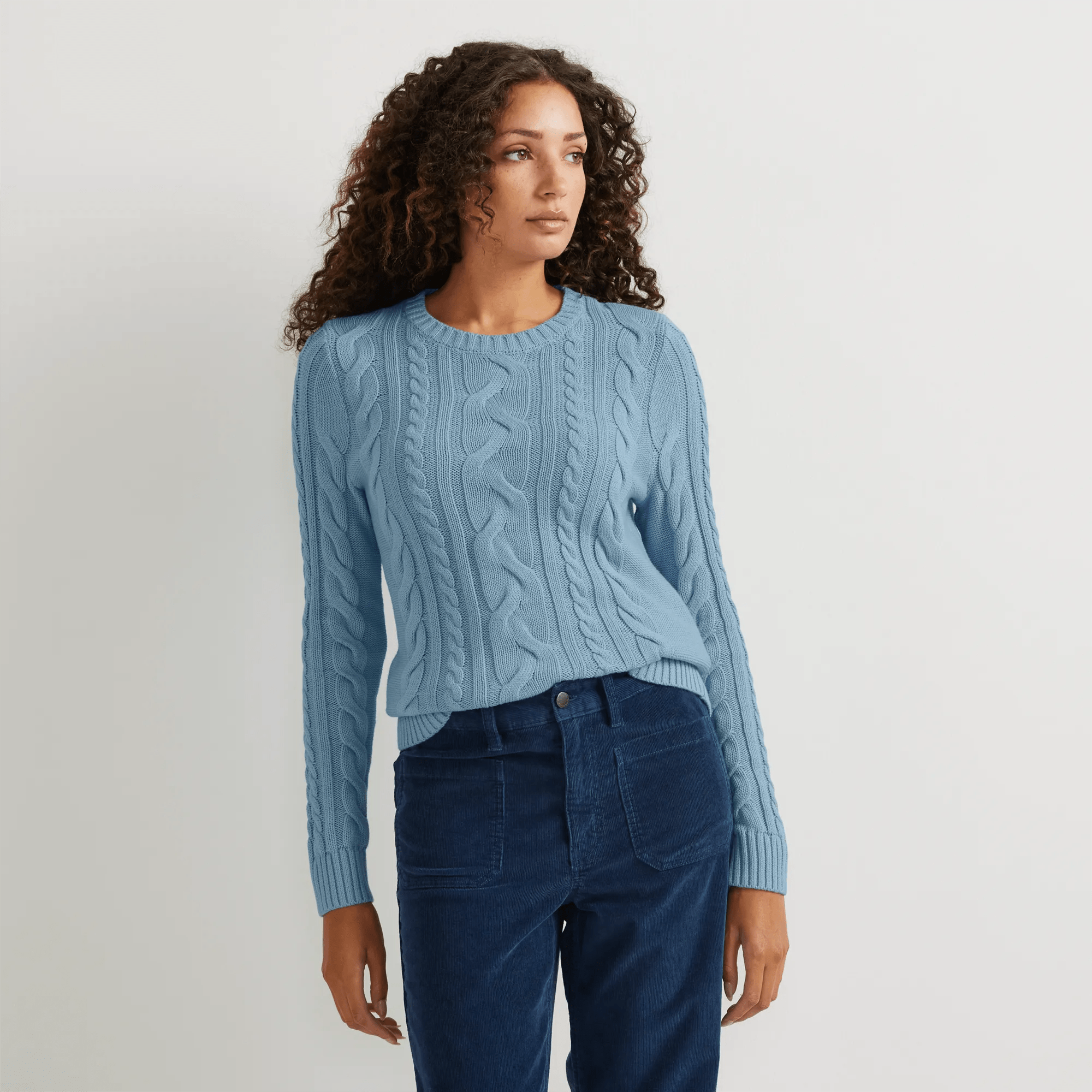 Women's Classic Cable Crew Sweater