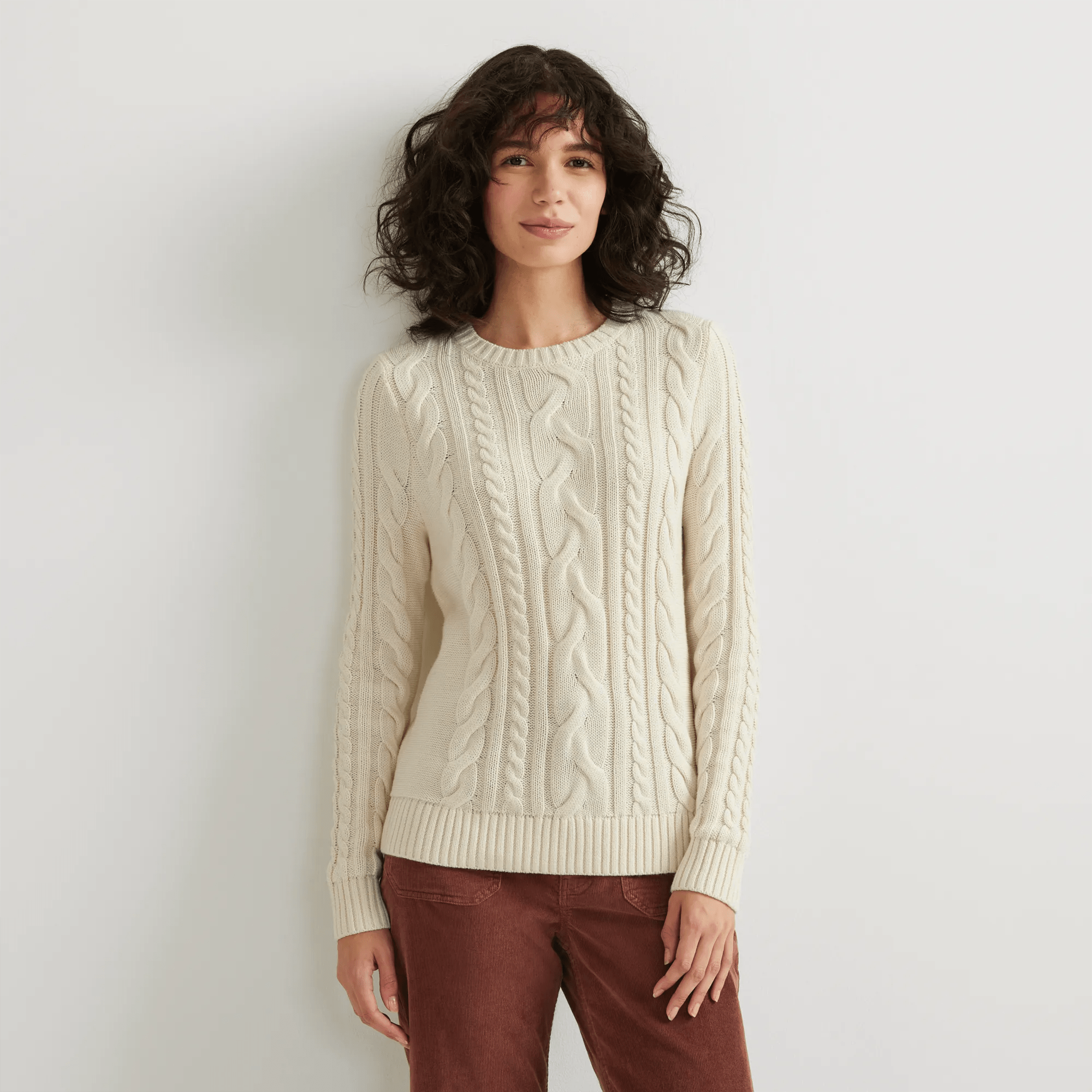 Women's Classic Cable Crew Sweater