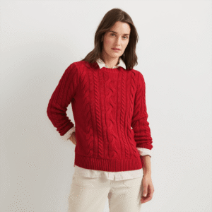Women's Classic Cable Crew Sweater