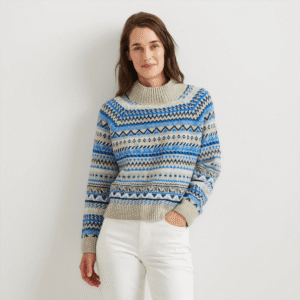 Women's Warm Tidings Mock Neck Sweater - Fair Isle Pattern