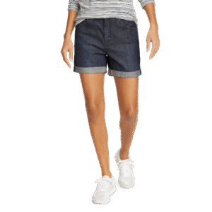 Women's Boyfriend Rolled Denim Shorts - Relaxed Fit