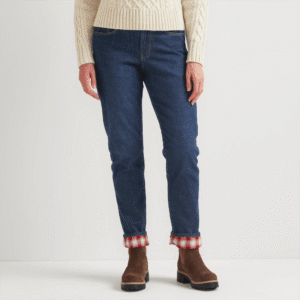 Women's Boyfriend Flannel-Lined Straight Leg Jeans