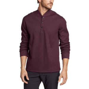 Men's Faux Shearling-Lined Thermal Henley