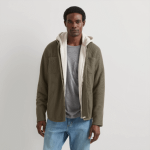 Men's Faux Shearling-Lined Thermal Shirt