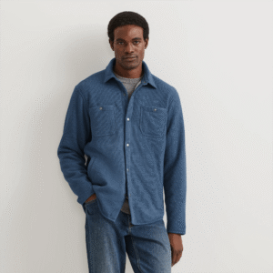 Men's Faux Shearling-Lined Thermal Shirt