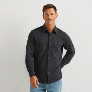 Men's Soft Knit Button Down Shirt