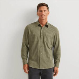 Men's Soft Knit Button Down Shirt