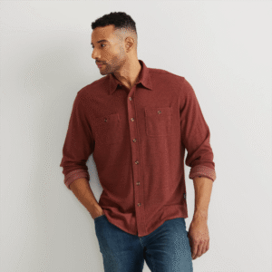 Men's Soft Knit Button Down Shirt
