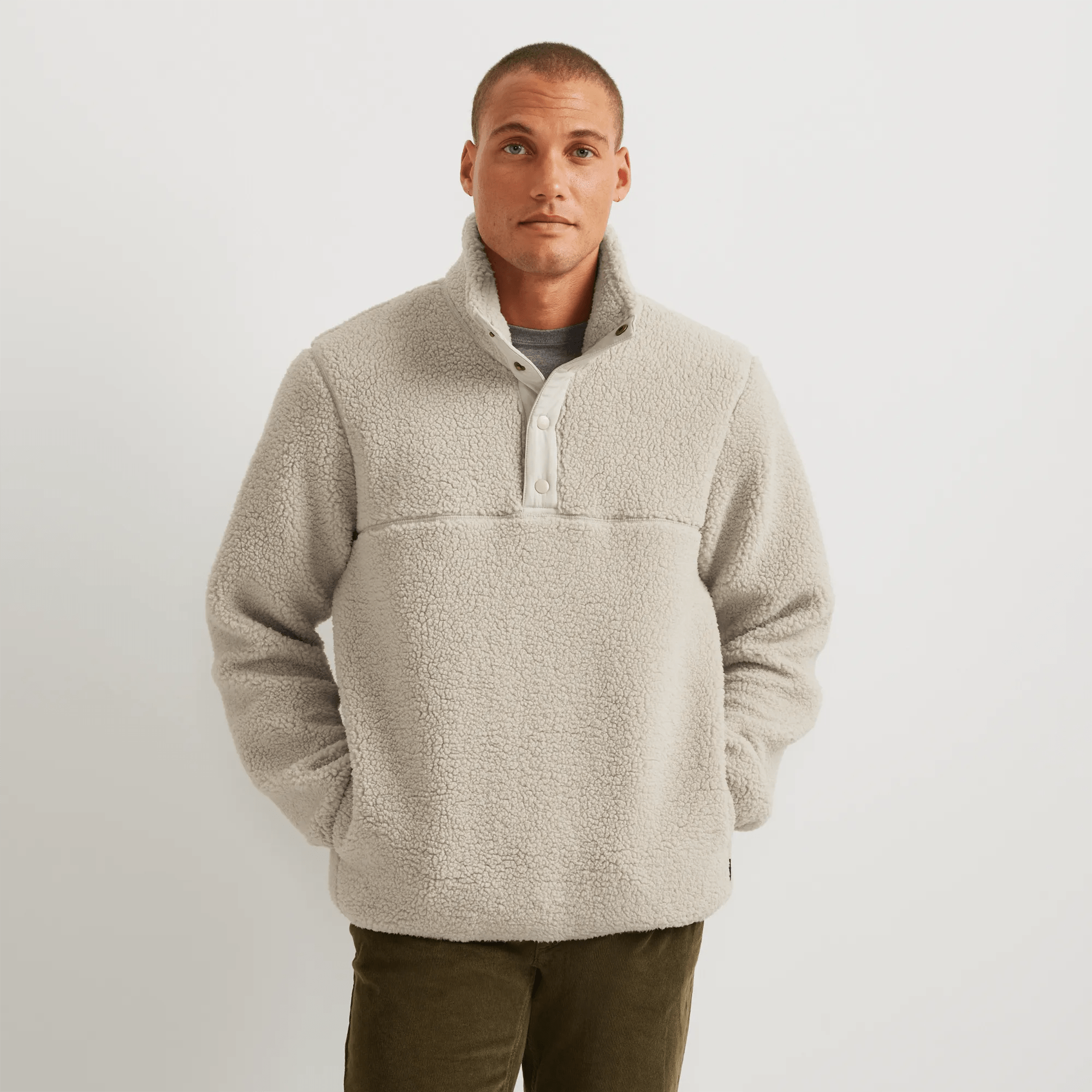 Men's Chill Out Fleece Snap Moc Pullover