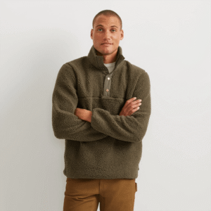 Men's Chill Out Fleece Snap Moc Pullover