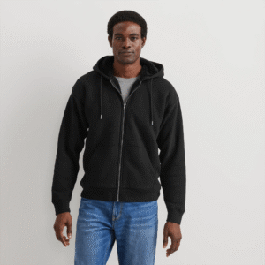 Men's Vintage Soft Faux Shearling-Lined Full-Zip Hoodie