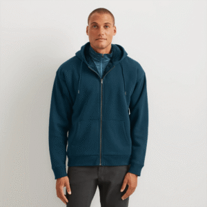 Men's Vintage Soft Faux Shearling-Lined Full-Zip Hoodie